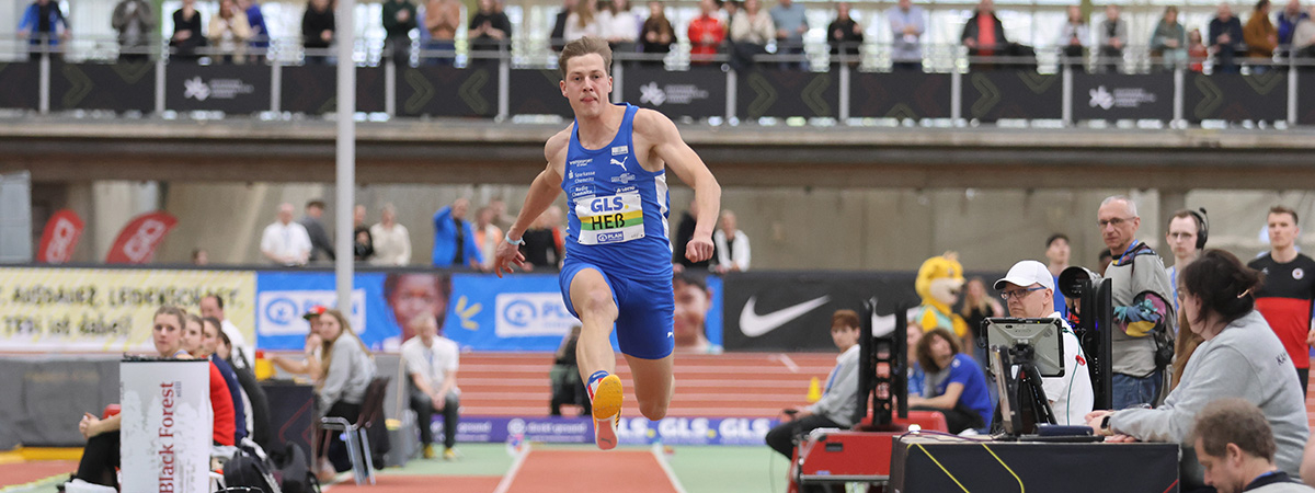 Männer-Weitsprung mit Europameister Max Heß und internationalem Topfeld